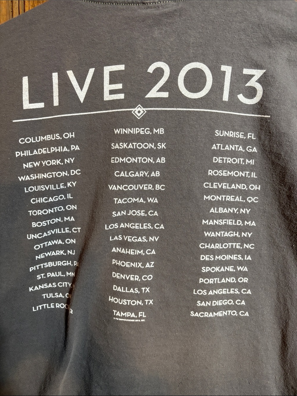Fleetwood Mac 2013 Tour Men's Graphic Tee - Charcoal Gray - Picture 5 of 6
